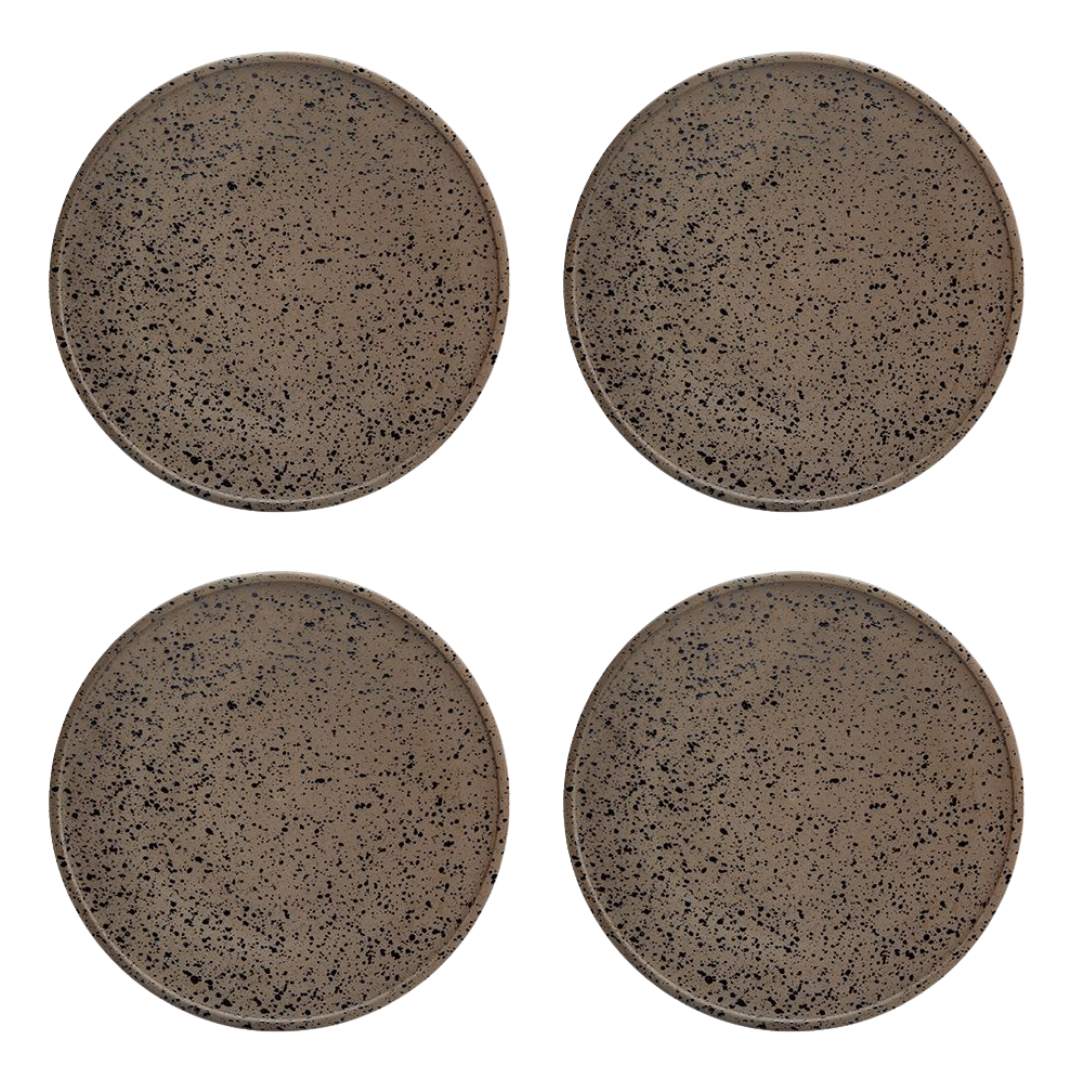 Fairmont & Main Raw Plate 25.5cm Granite (4 Pack) RWG02 - liquidation.store