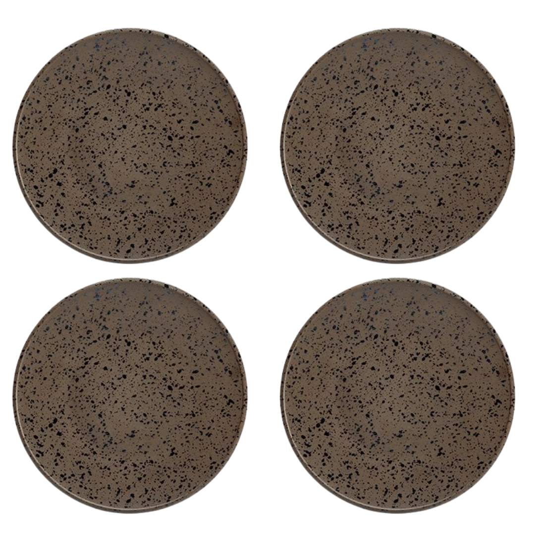 Fairmont & Main Raw Plates 21cm Granite (Set of 4) - liquidation.store
