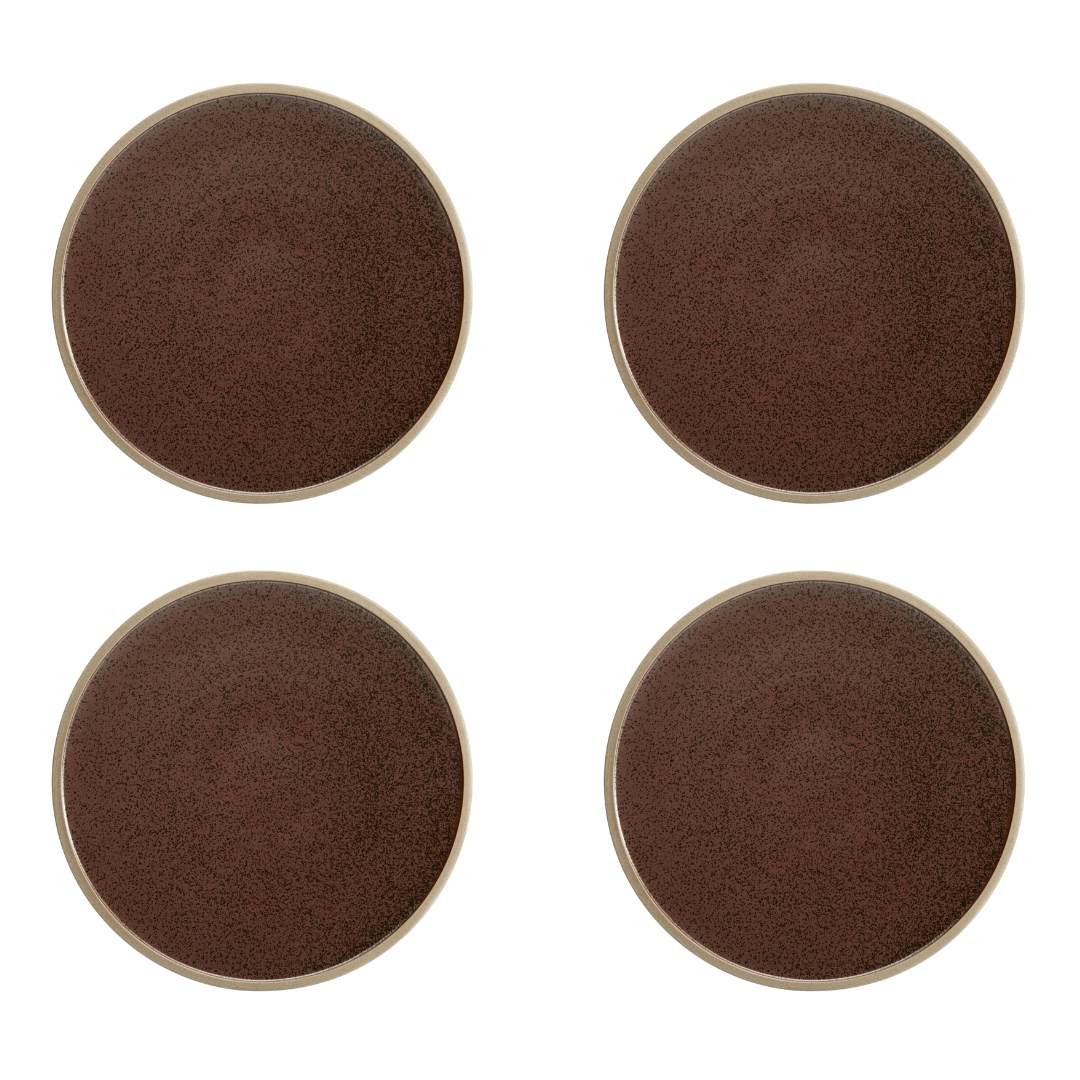 Fairmont & Main Raw Plates in Mocha - 21cm (Pack of 4) - liquidation.store