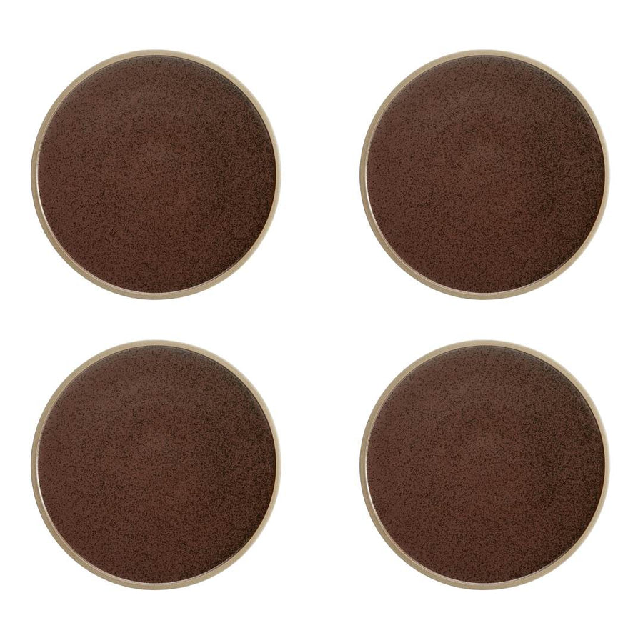 Fairmont & Main Raw Plates in Mocha - 21cm (Pack of 4) - liquidation.store