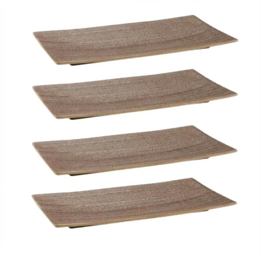 Fairmont & Main Raw Platters 23cm Mocha (Set of 4) RWE99S - liquidation.store