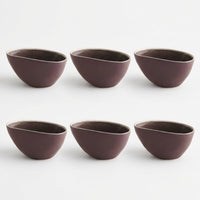 Fairmont & Main Small Dip Bowls - Vie Naturelle Aubergine (6 Pack) - liquidation.store