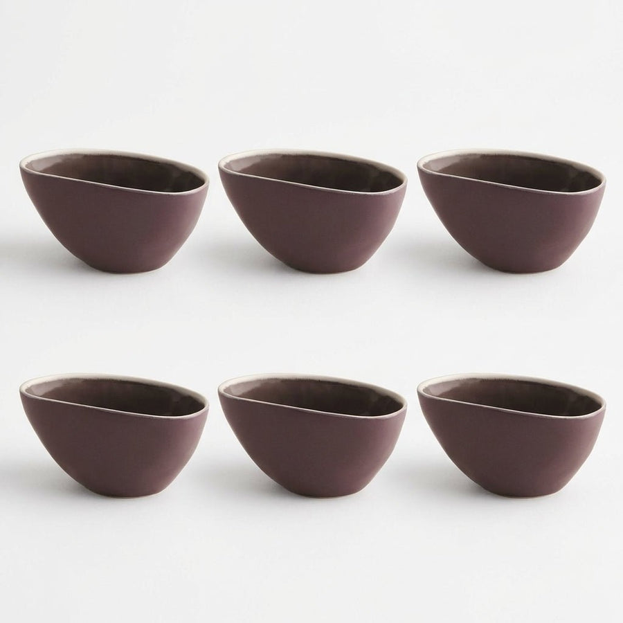 Fairmont & Main Small Dip Bowls - Vie Naturelle Aubergine (6 Pack) - liquidation.store