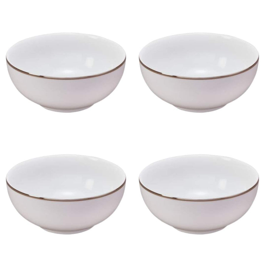 Fairmont & Main Soup/Cereal Bowls - White Porcelain (Set of 4) - liquidation.store