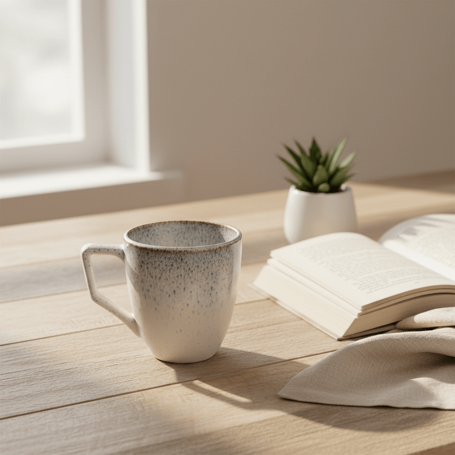 Fairmont & Main Tea/Coffee Mugs - Blue/Grey Speckled (X4) WSP38 - liquidation.store