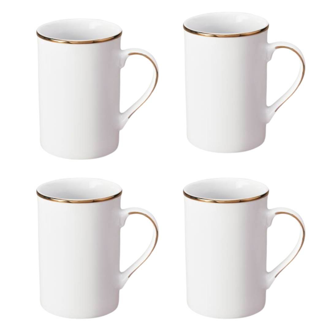 Fairmont & Main Tea/Coffee Mugs - Eternal Gold (Set of 4) ETG38 - liquidation.store