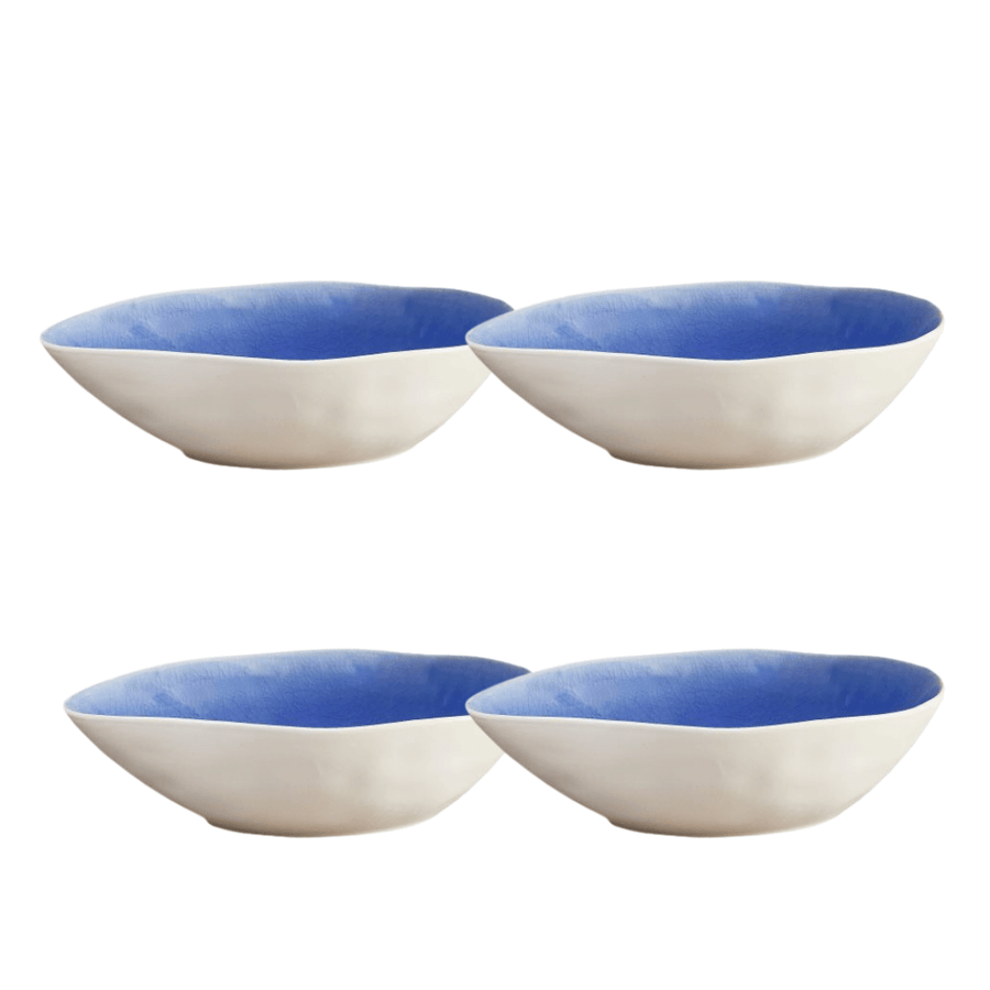 Fairmont & Main Vie Naturelle Blue Soup Bowls x 4 - liquidation.store