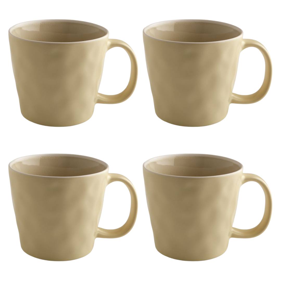 Fairmont & Main Vie Naturelle Cream Mugs - (Set of 4) - liquidation.store