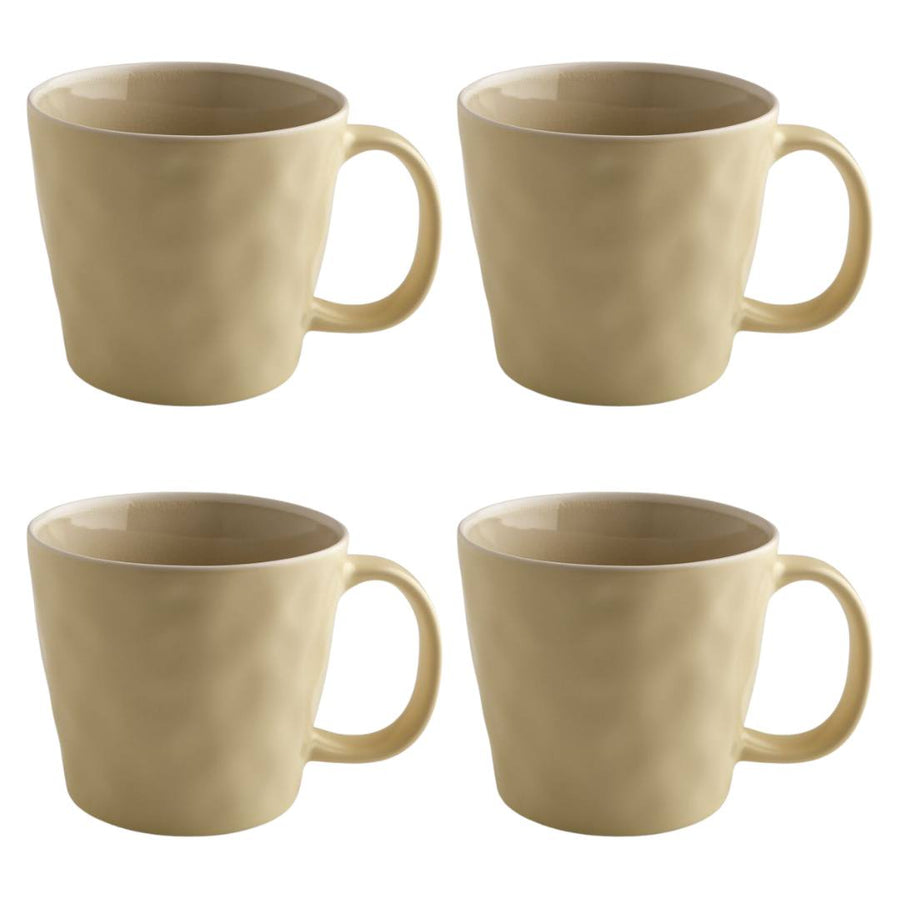 Fairmont & Main Vie Naturelle Cream Mugs - (Set of 4) - liquidation.store