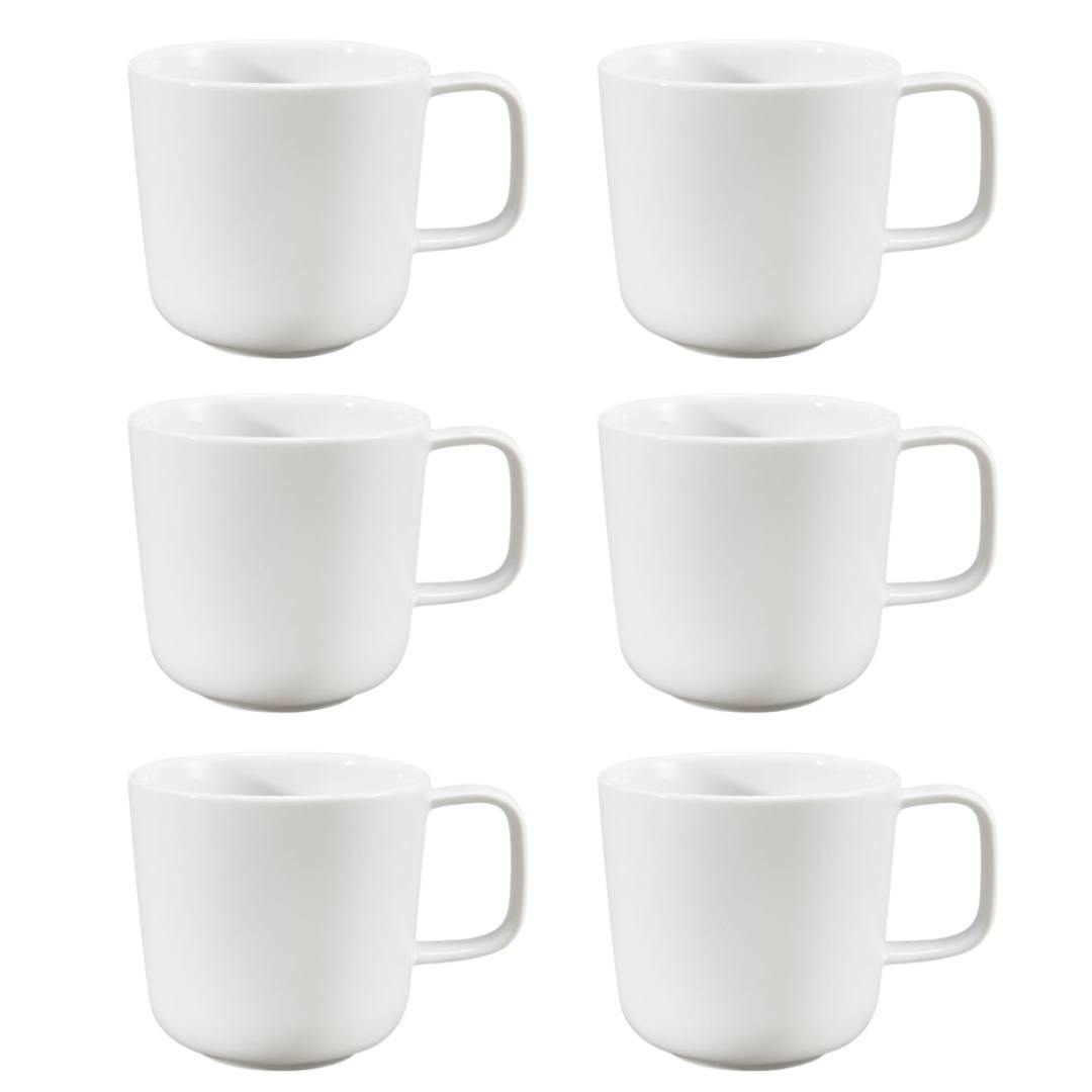 Fairmont & Main White Porcelain 330ml Mugs (6 Pack) RTD38 - liquidation.store