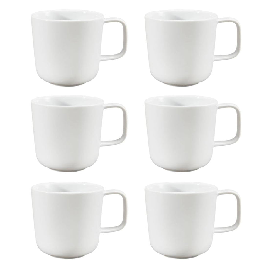 Fairmont & Main White Porcelain 330ml Mugs (6 Pack) RTD38 - liquidation.store