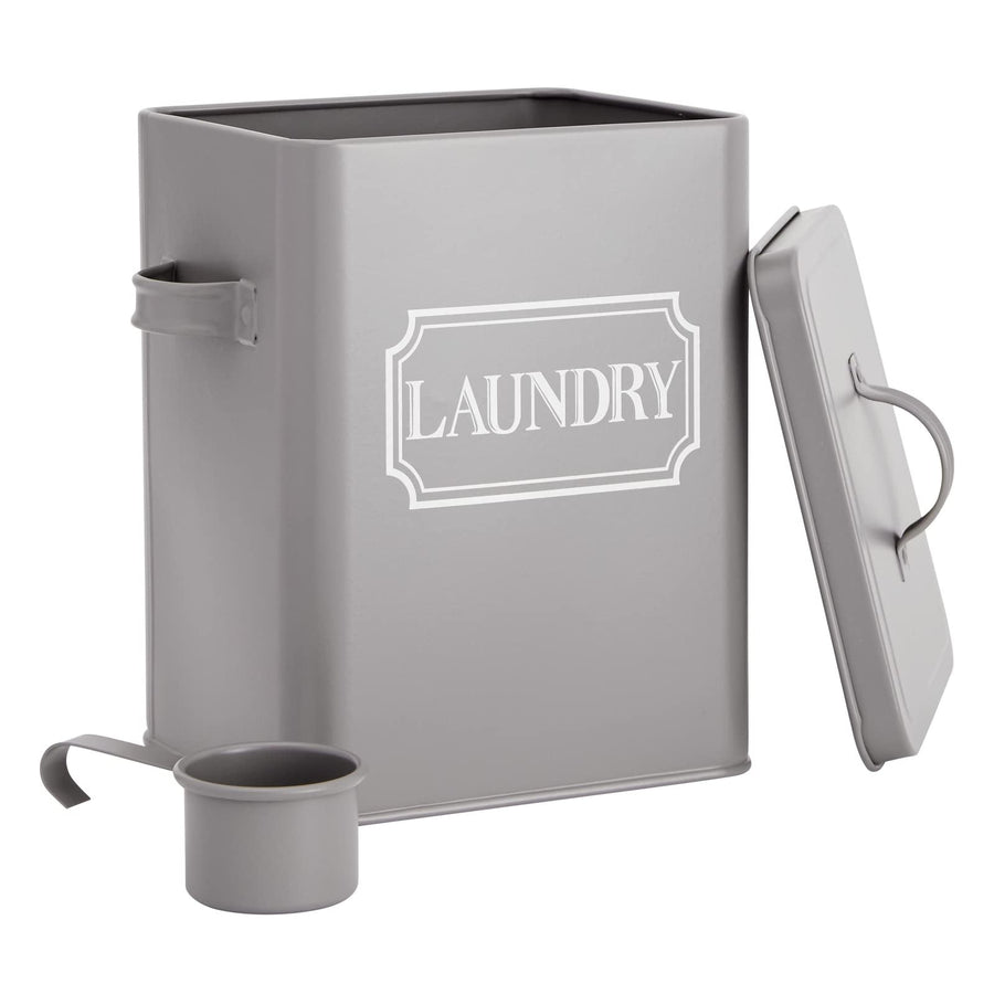 Farmlyn Creek Metal Laundry Storage Container with Lid and Handles 3 litre - liquidation.store