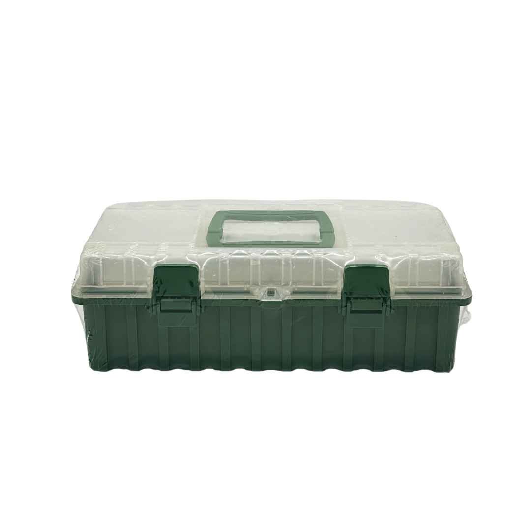 Fishing Tackle Box - Green (36cm) - liquidation.store