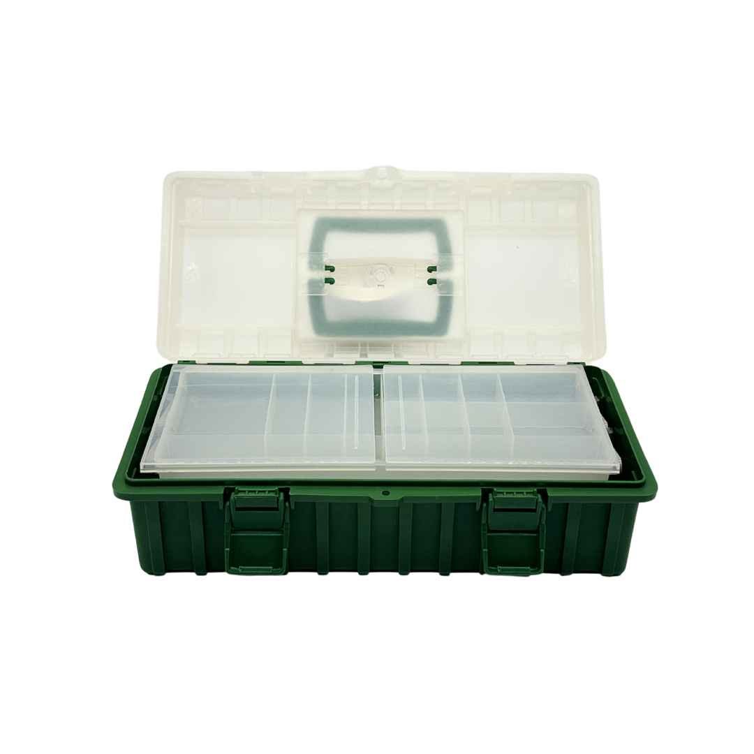 Fishing Tackle Box - Green (36cm) - liquidation.store