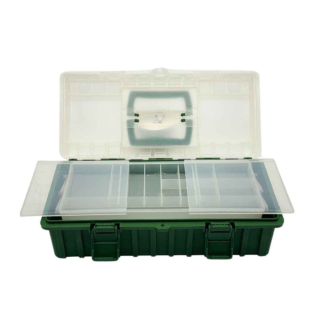 Fishing Tackle Box - Green (36cm) - liquidation.store