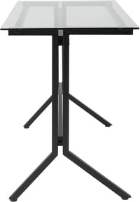Thumbnail for Flash Furniture Glass Computer Desk with Black Metal Frame - liquidation.store
