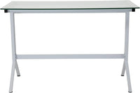 Thumbnail for Flash Furniture Glass Computer Desk with White Metal Frame - liquidation.store