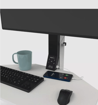 Thumbnail for Freedom Dual Screen Sit Stand Electric Riser Desk Converter - liquidation.store