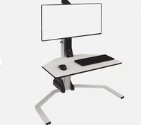 Thumbnail for Freedom Dual Screen Sit Stand Electric Riser Desk Converter - liquidation.store