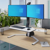 Thumbnail for Freedom Dual Screen Sit Stand Riser Desk Converter - liquidation.store