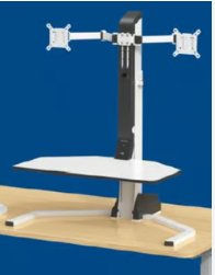 Freedom Dual Screen Sit Stand Riser Desk Converter - liquidation.store