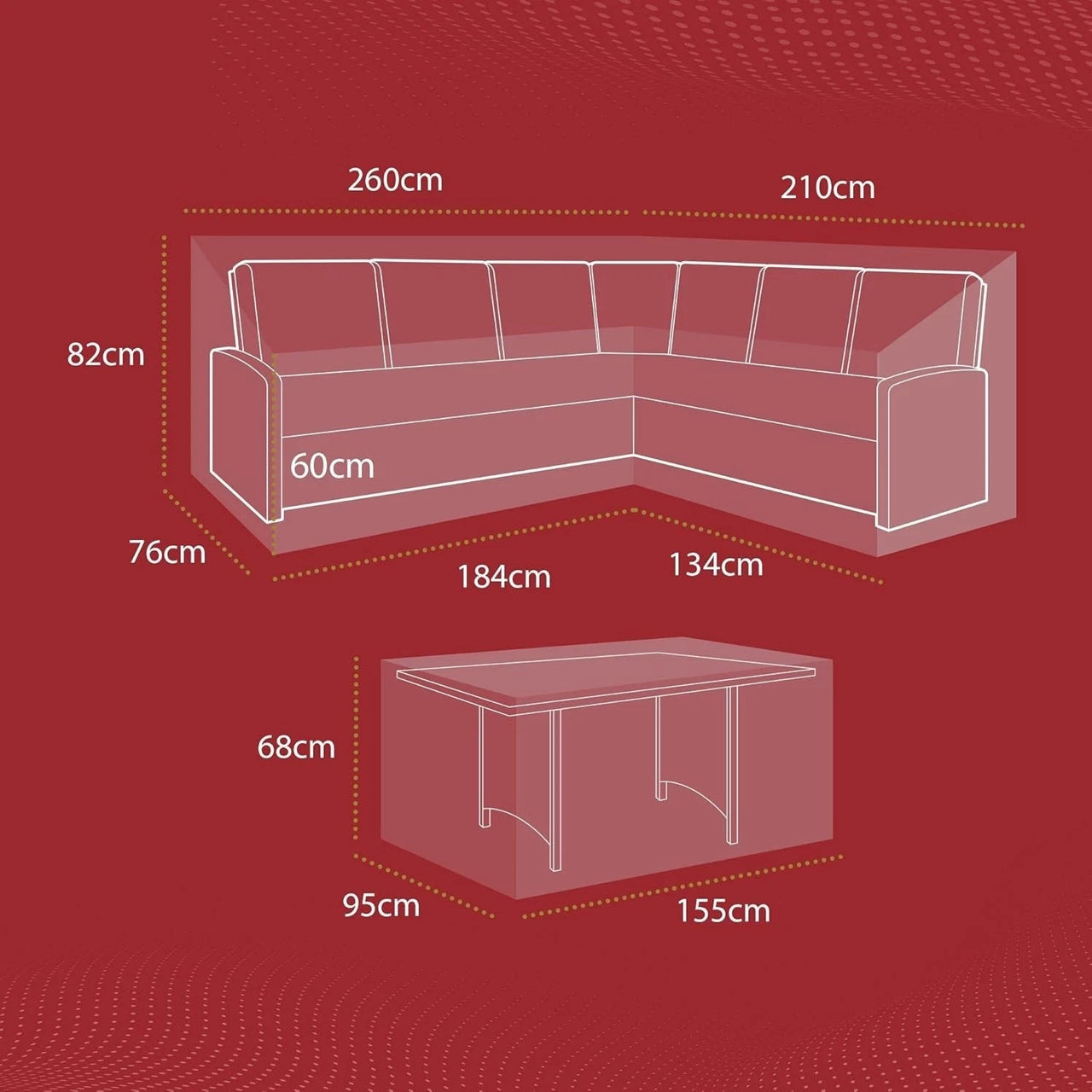 Gardman Modular Medium L Shaped Furniture Cover Left Side Long - Black - liquidation.store