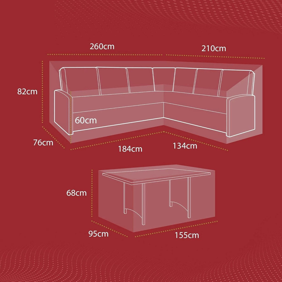 Gardman Modular Medium L Shaped Furniture Cover Left Side Long - Black - liquidation.store