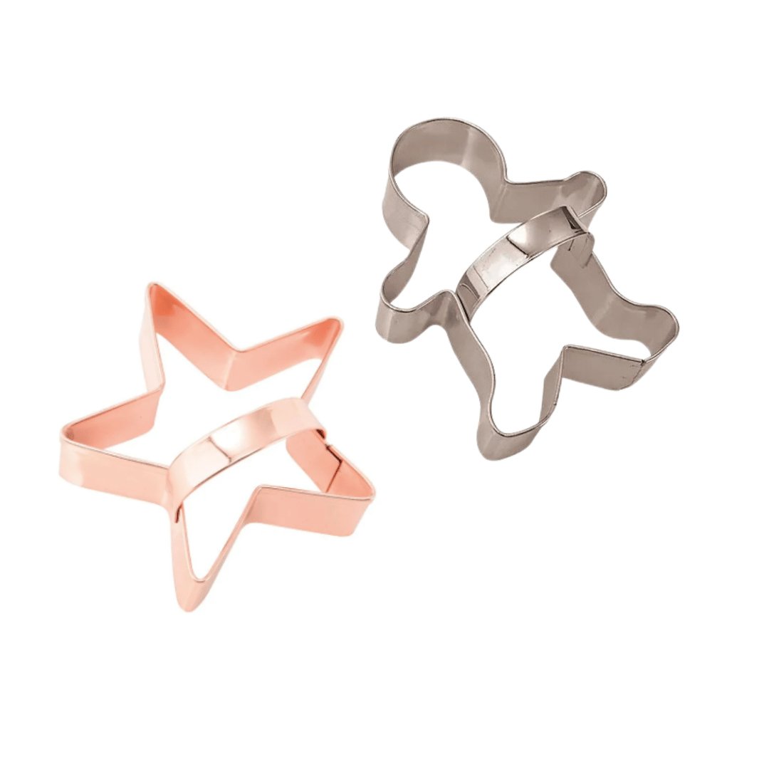 Gingerbread Cookie Cutter Set - Gingerbread Man and Star with handles ...