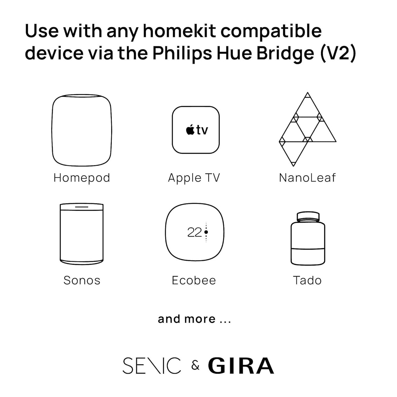 GIRA + Senic Friends of Hue Smart Switch - Philips Hue - Black - liquidation.store