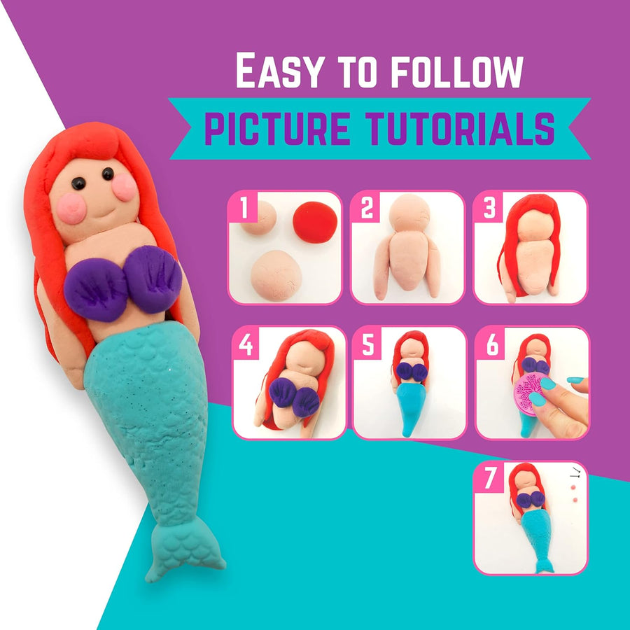 GirlZone Air Dry Clay Ultimate Craft Kit for Kids - liquidation.store