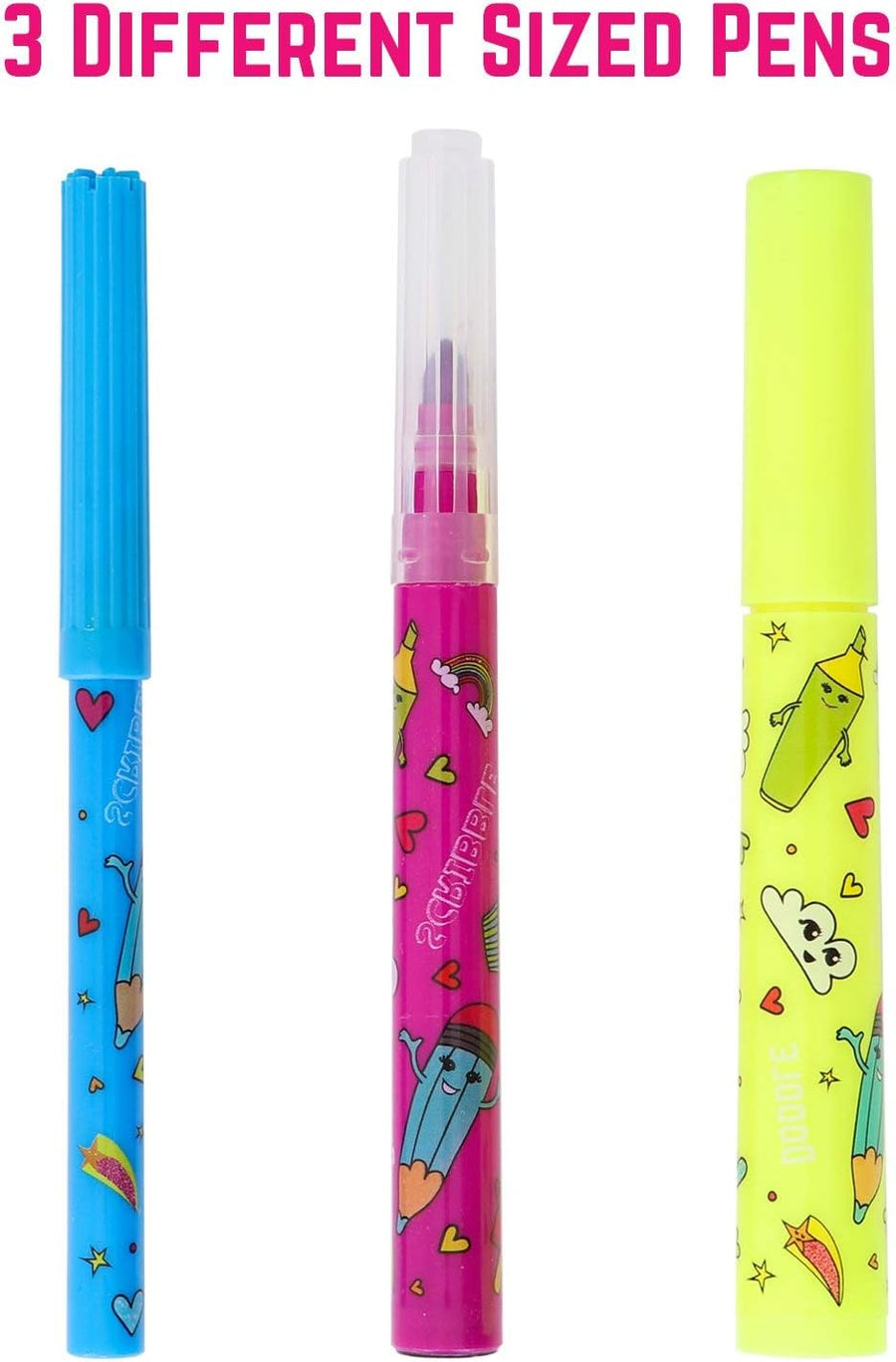 GirlZone Arts and Crafts Fruit Scented Markers and Pencil Case - liquidation.store