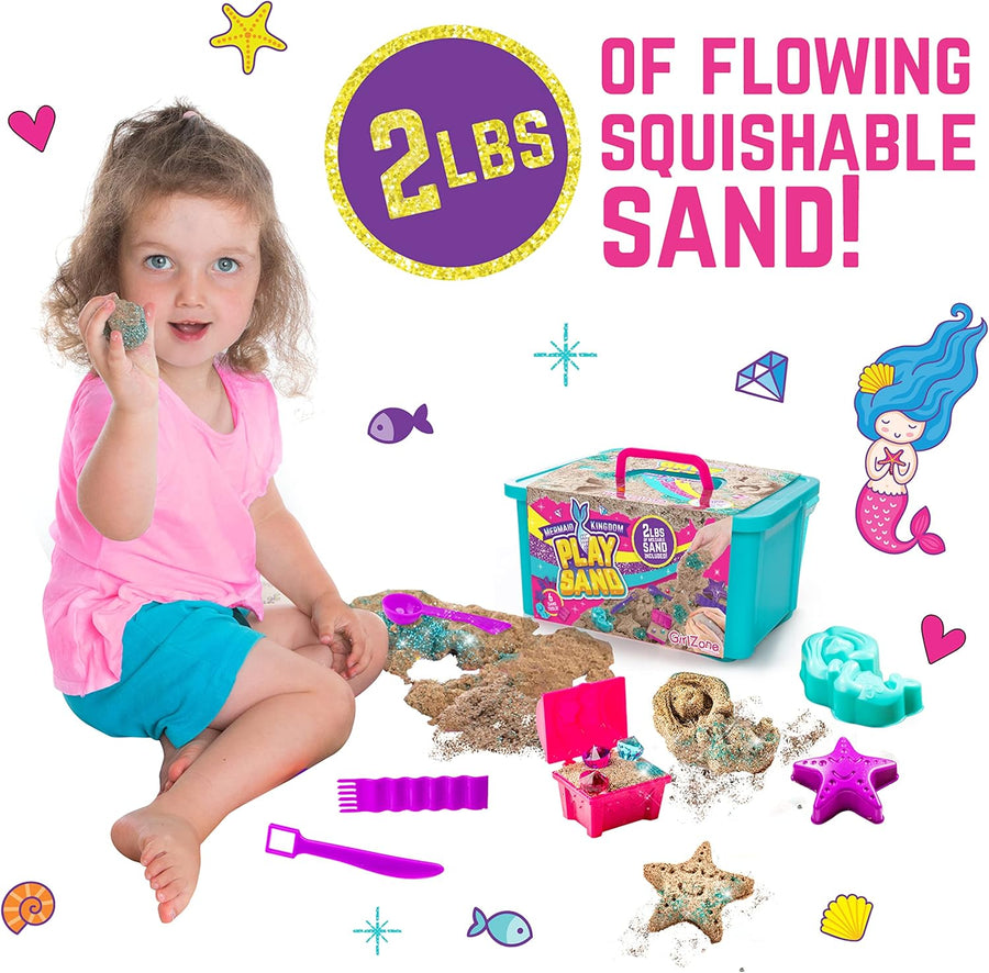 GirlZone Mermaid Treasures Play Sand Kit - liquidation.store