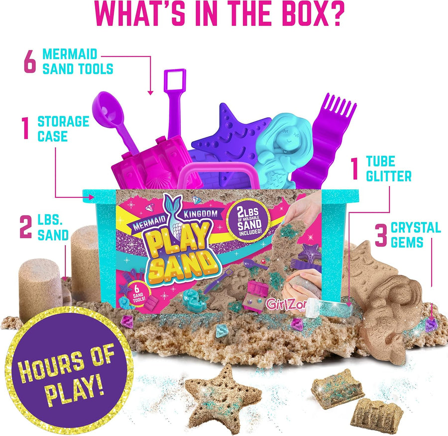 GirlZone Mermaid Treasures Play Sand Kit - liquidation.store