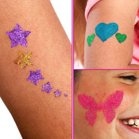 Thumbnail for GirlZone Temporary Glitter Tattoos Kit for Girls - 33 Pieces - liquidation.store