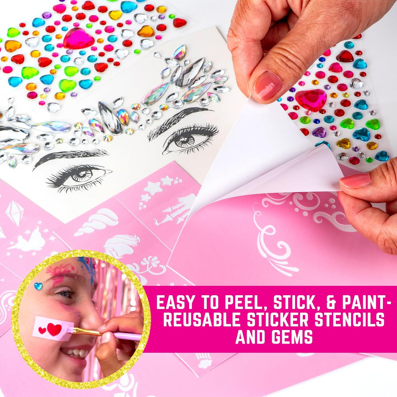 GirlZone Unicorn and Jewels Face Painting Kit - liquidation.store