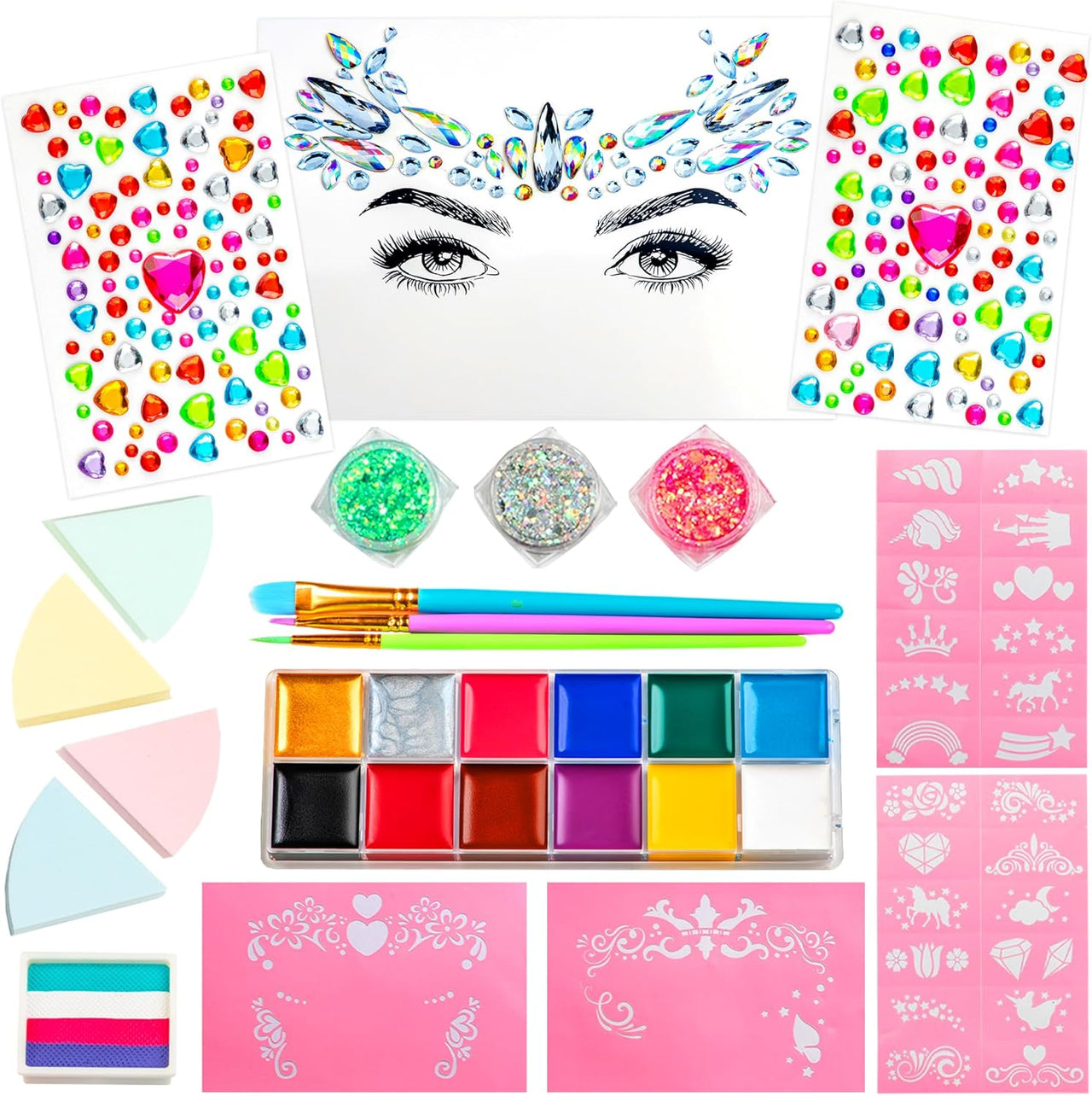 GirlZone Unicorn and Jewels Face Painting Kit - liquidation.store