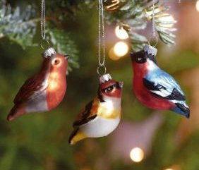 Glass British Birds Christmas Glass Bauble Assorted - Set of 6 - liquidation.store