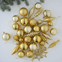 Thumbnail for Gold effect Plastic Hanging decoration set - Pack of 40 - liquidation.store