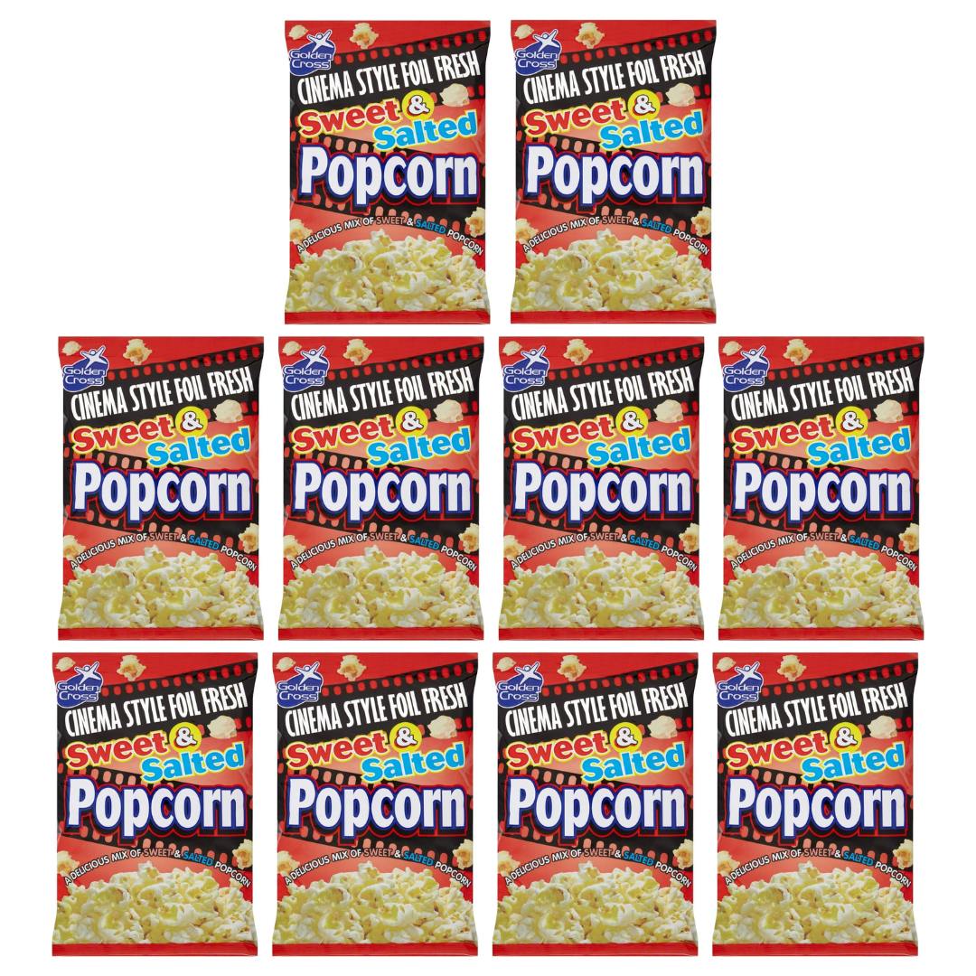 Golden Cross Sweet &amp; Salted Popcorn Cinema Style - 150g X 10 Packs - liquidation.store