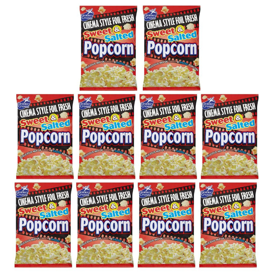 Golden Cross Sweet &amp; Salted Popcorn Cinema Style - 150g X 10 Packs - liquidation.store