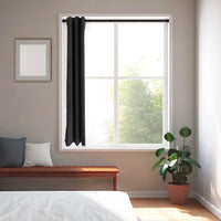 Thumbnail for GoodHome Araxos Matt Black Extendable Single Curtain Pole Set - liquidation.store