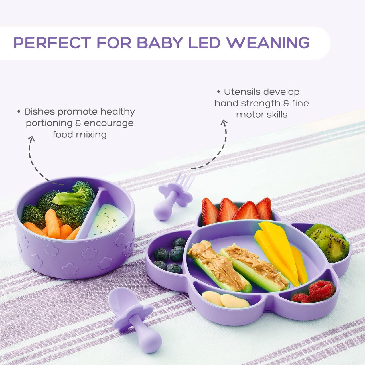 grabease Baby Feeding Set - Lavender - liquidation.store