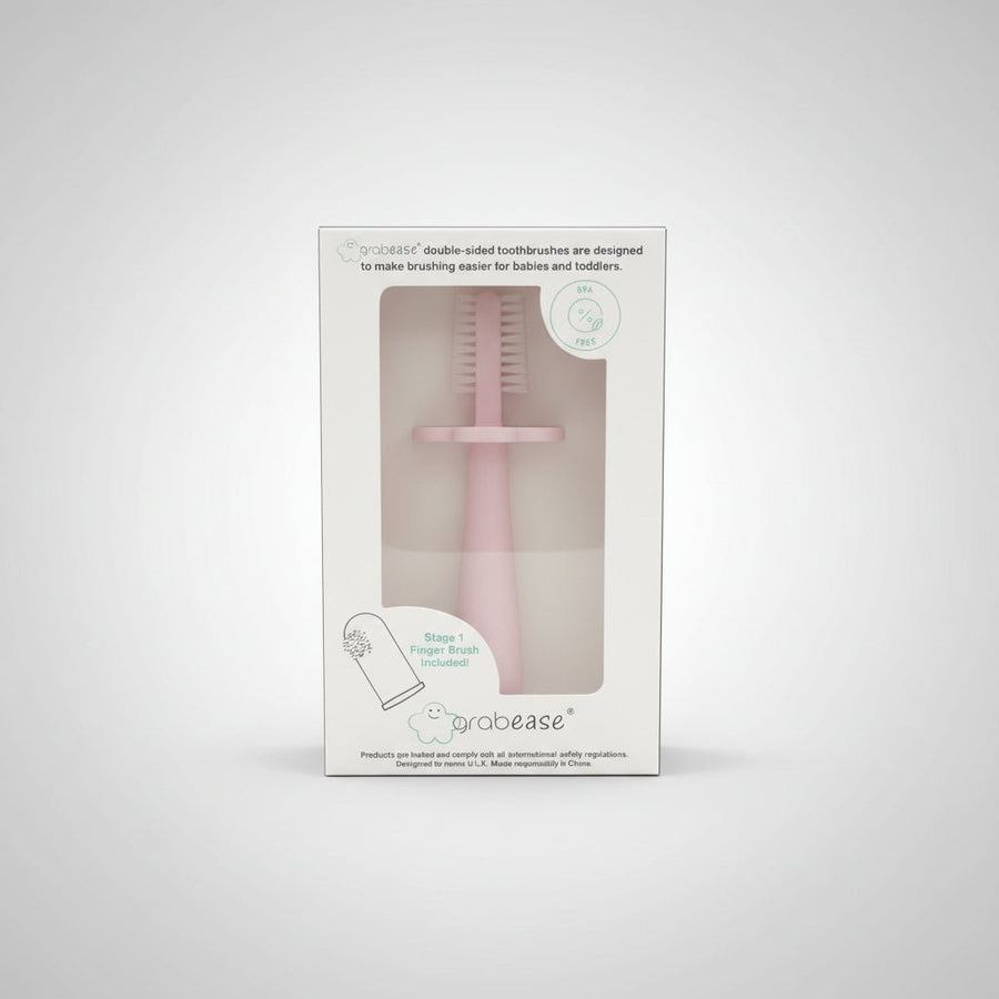 Grabease BPA - Free Double - Sided Baby Toddler Toothbrush - Pink - liquidation.store
