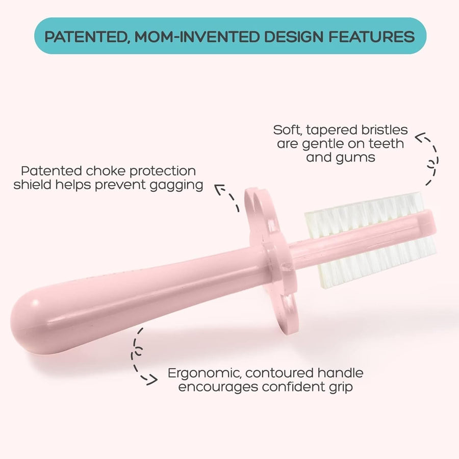 Grabease BPA - Free Double - Sided Baby Toddler Toothbrush - Pink - liquidation.store