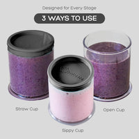 Thumbnail for grabease Convertible Training Cups for Babies – BPA - Free (Grey) - liquidation.store