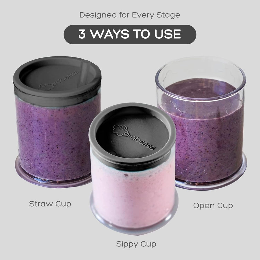 grabease Convertible Training Cups for Babies – BPA - Free (Grey) - liquidation.store