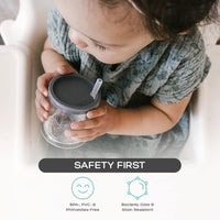 Thumbnail for grabease Convertible Training Cups for Babies – BPA - Free (Grey) - liquidation.store