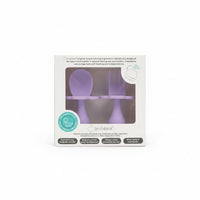 Grabease Silicone Baby Feeding Utensil Set - Purple - liquidation.store