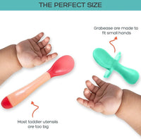 Grabease Silicone Baby Utensil Set - Mint Green - liquidation.store