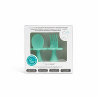 Grabease Silicone Baby Utensil Set - Mint Green - liquidation.store